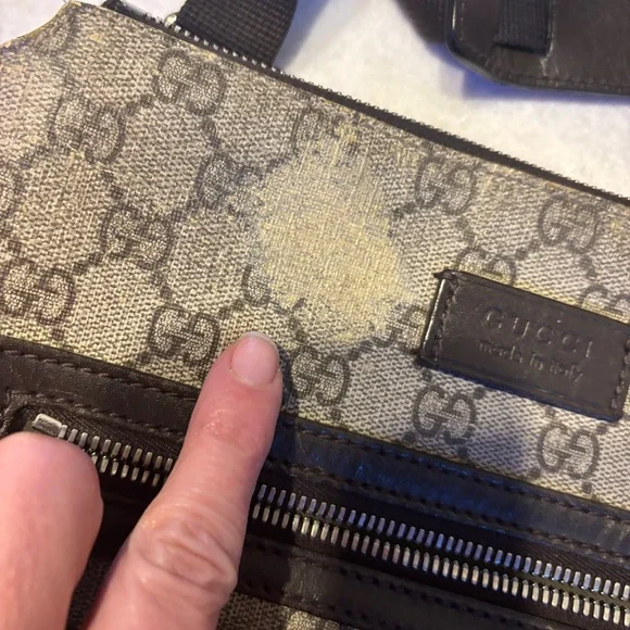 Gucci Beige and Brown GG Pattern Messenger Bag - Picture 7 of 17